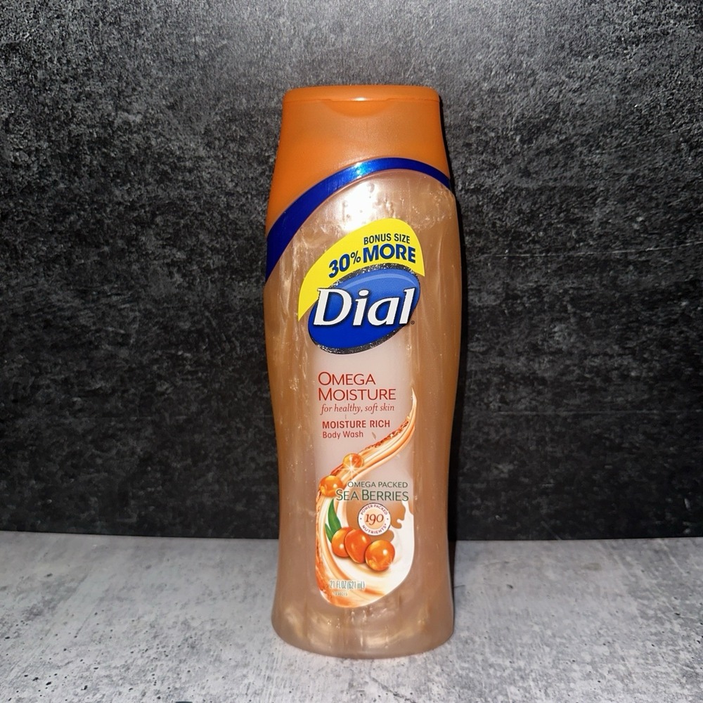 Dial Omega Moisture Moisturizing Body Wash 21 oz Sea Berries Discontinued Scent